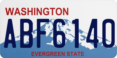 WA license plate ABF6140