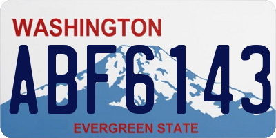 WA license plate ABF6143