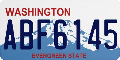 WA license plate ABF6145