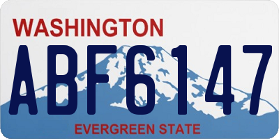 WA license plate ABF6147