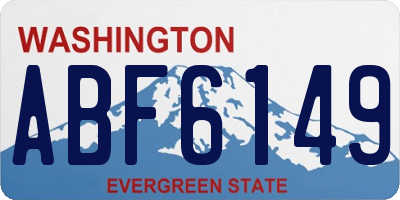 WA license plate ABF6149