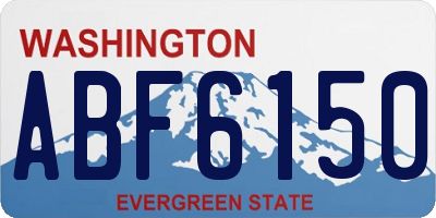 WA license plate ABF6150