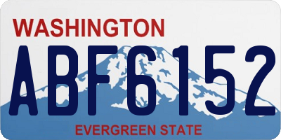 WA license plate ABF6152