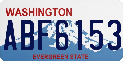 WA license plate ABF6153