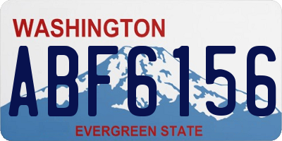 WA license plate ABF6156