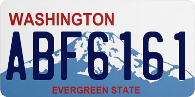 WA license plate ABF6161