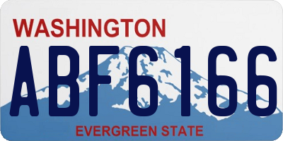 WA license plate ABF6166