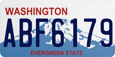 WA license plate ABF6179