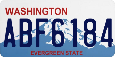 WA license plate ABF6184