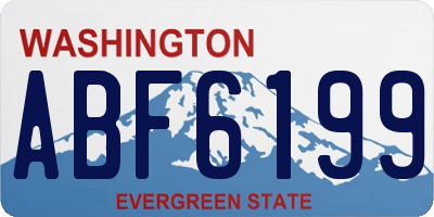 WA license plate ABF6199