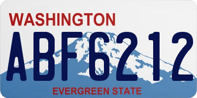 WA license plate ABF6212