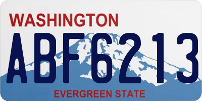 WA license plate ABF6213