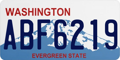 WA license plate ABF6219