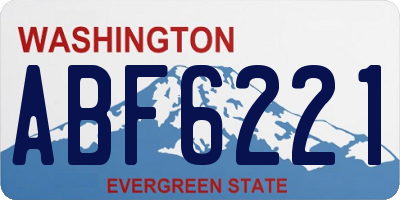 WA license plate ABF6221