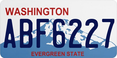 WA license plate ABF6227