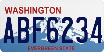 WA license plate ABF6234