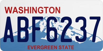 WA license plate ABF6237