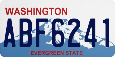 WA license plate ABF6241