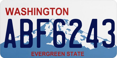 WA license plate ABF6243