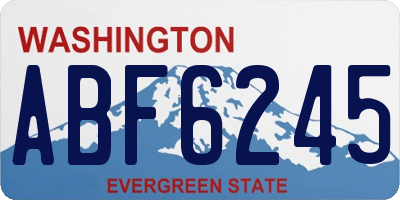 WA license plate ABF6245
