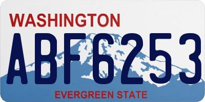 WA license plate ABF6253