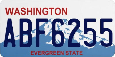 WA license plate ABF6255
