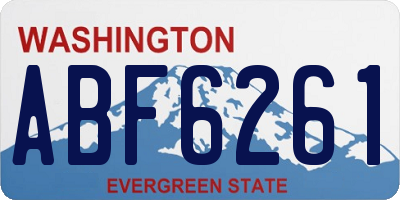 WA license plate ABF6261