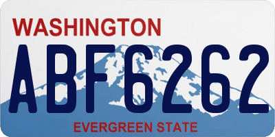 WA license plate ABF6262