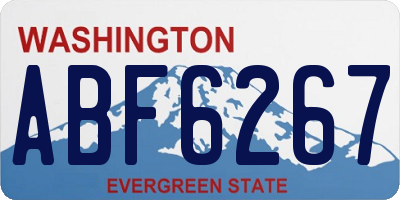 WA license plate ABF6267