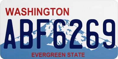 WA license plate ABF6269