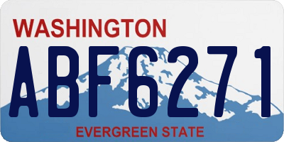 WA license plate ABF6271