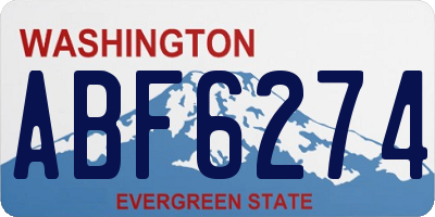 WA license plate ABF6274