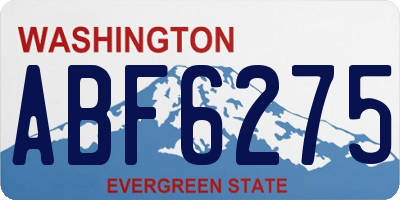 WA license plate ABF6275