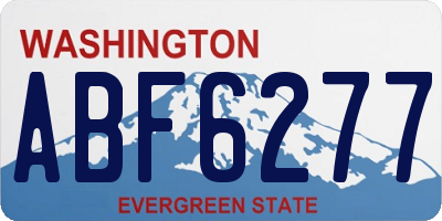 WA license plate ABF6277