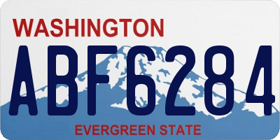 WA license plate ABF6284