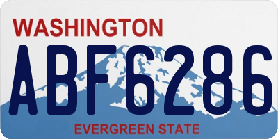 WA license plate ABF6286