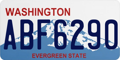 WA license plate ABF6290