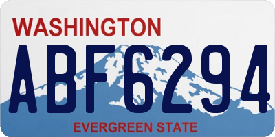 WA license plate ABF6294