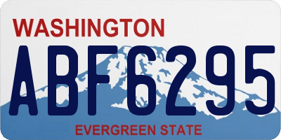 WA license plate ABF6295