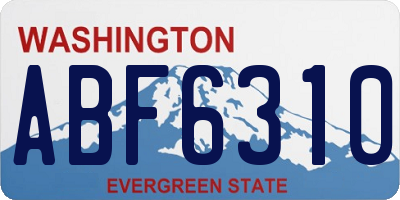 WA license plate ABF6310
