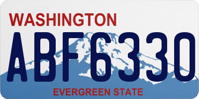 WA license plate ABF6330