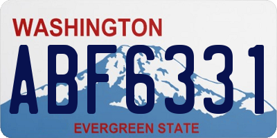 WA license plate ABF6331