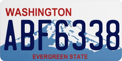 WA license plate ABF6338