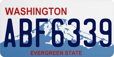 WA license plate ABF6339