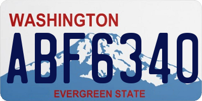 WA license plate ABF6340