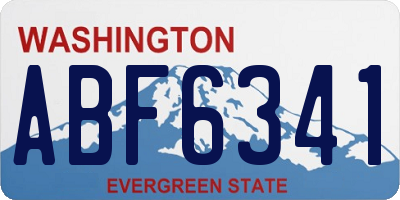 WA license plate ABF6341