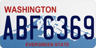WA license plate ABF6369