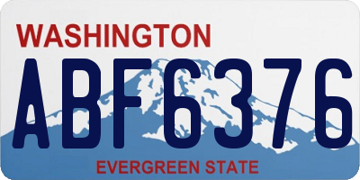 WA license plate ABF6376