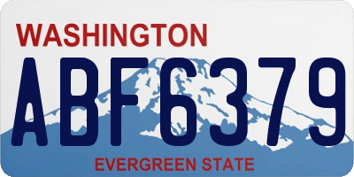WA license plate ABF6379