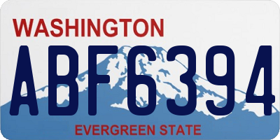 WA license plate ABF6394